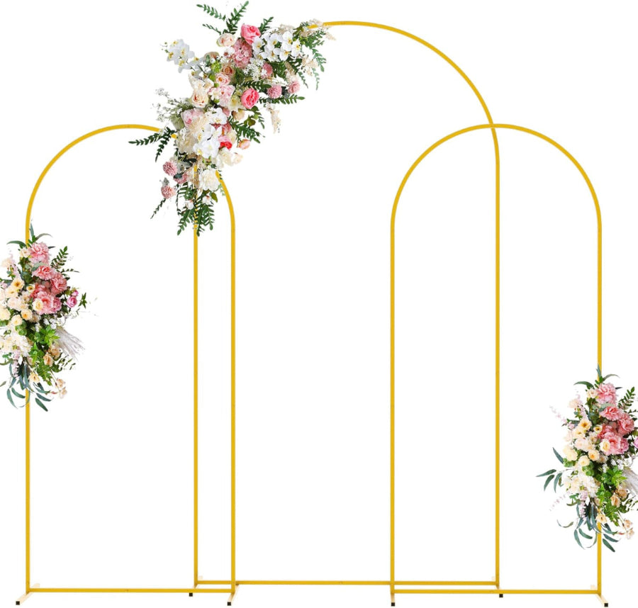 Gold Arch Backdrops - Set of 3