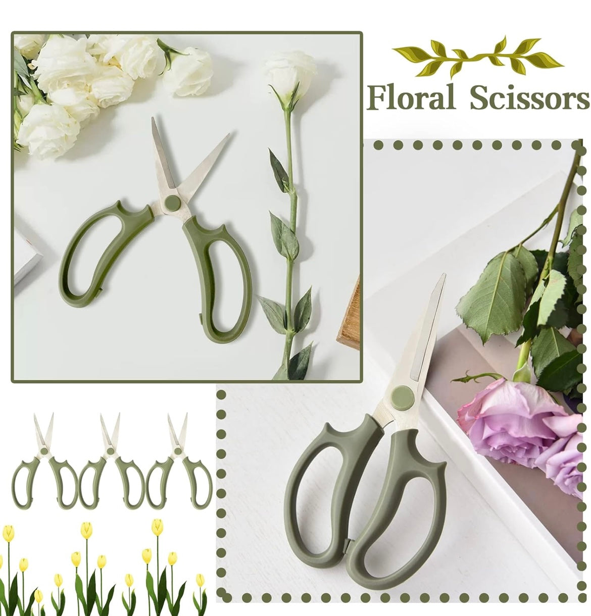 Flower scissors- 3 sage