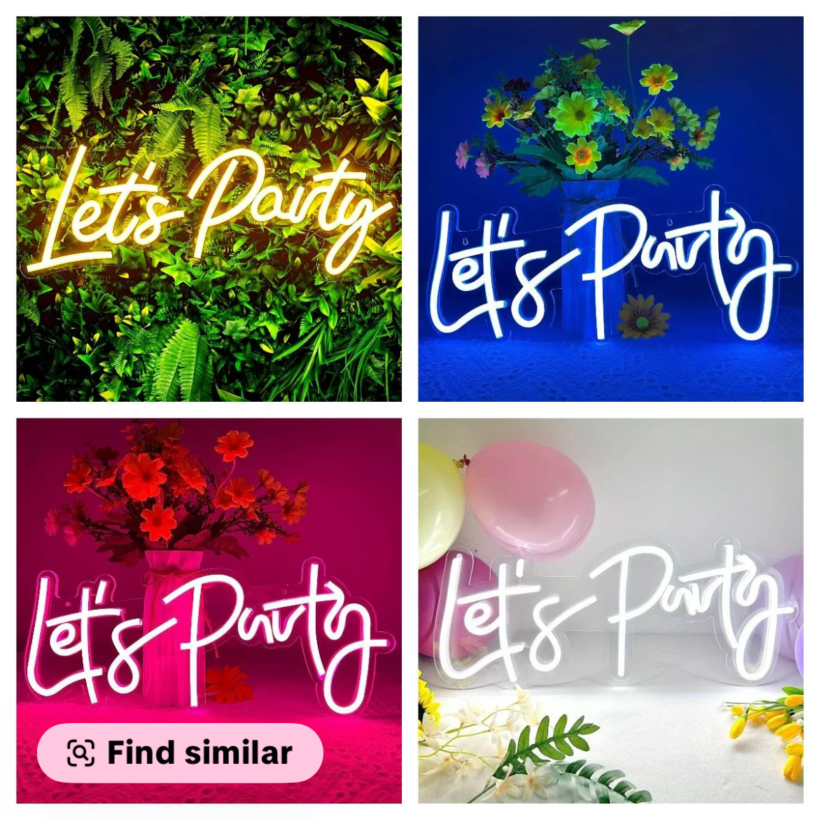 Let's Party Neon Sign