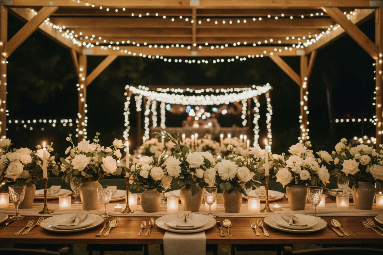 Cozy table decor for party